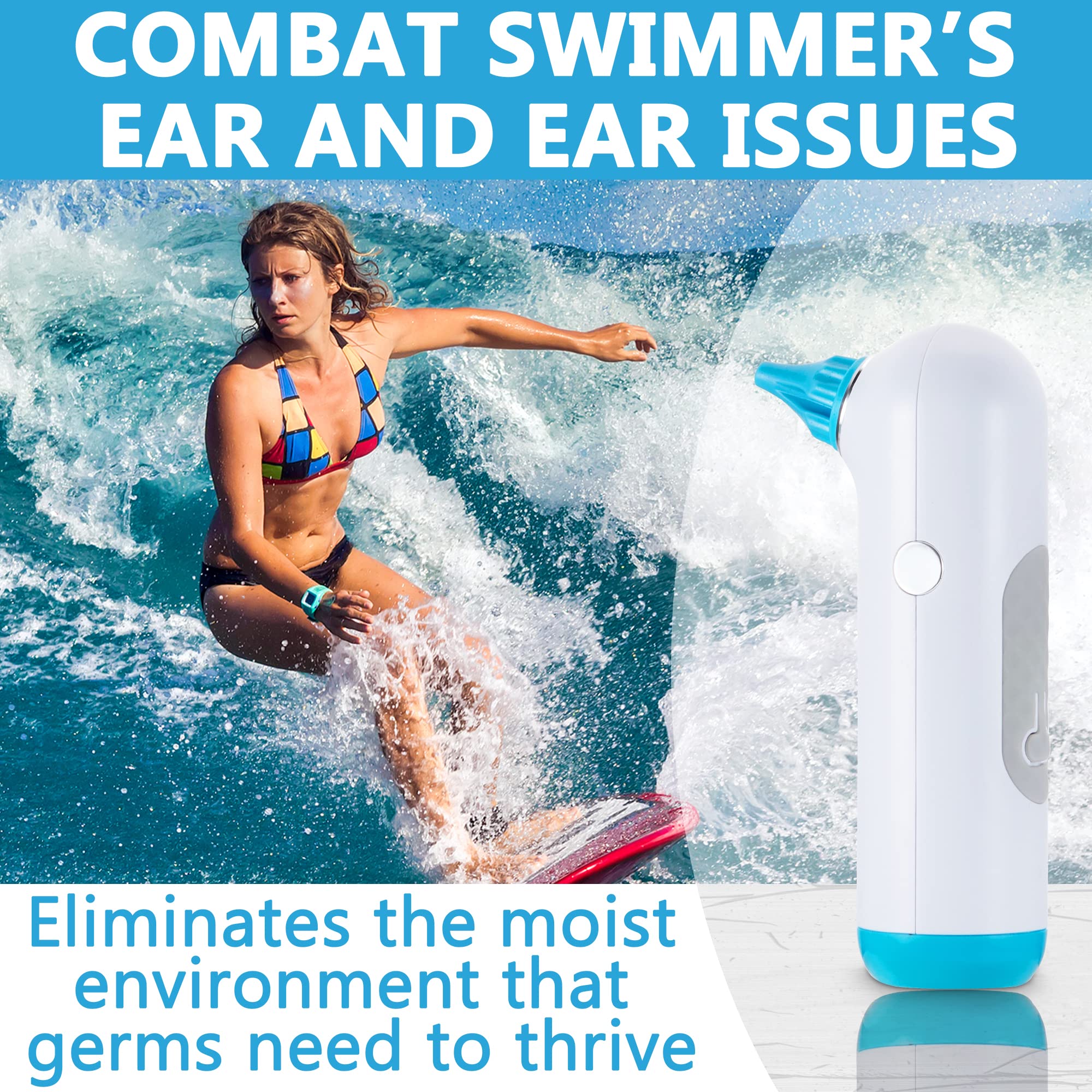 Tilcare seche-oreilles électrique rechargable via USB pour voyages