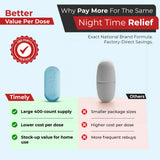 Caplets enrobage lisse TIME-CAP LABS facilitant l'ingestion avant le coucher.