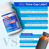 TIME-Cap Labs Guaifenesin 1200mg: stockage pratique pour l’armoire à pharmacie.