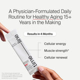 Étiquette Timeline Mitopure affichant informations de pureté et de qualité.