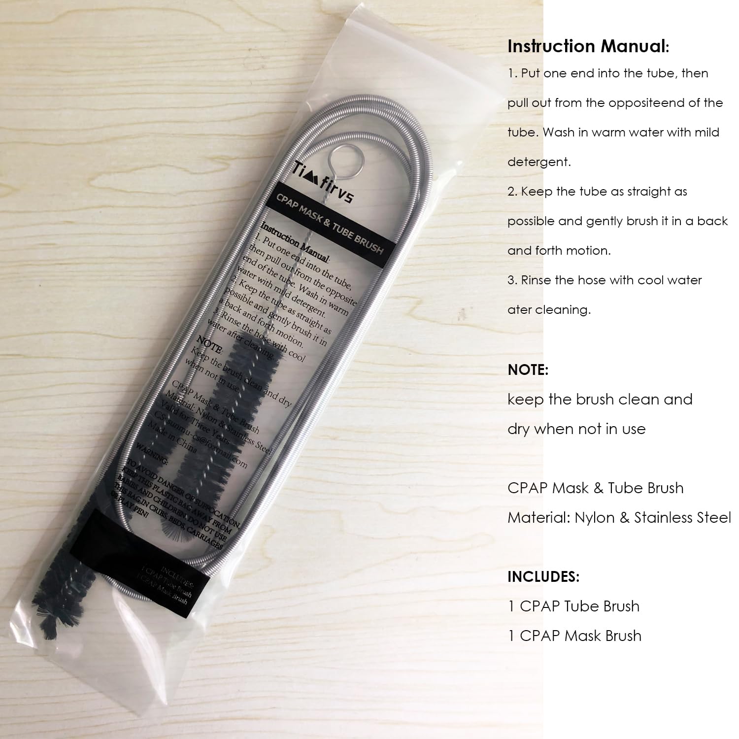 TIMFIRVS – kit de nettoyage CPAP durable pour entretien régulier.