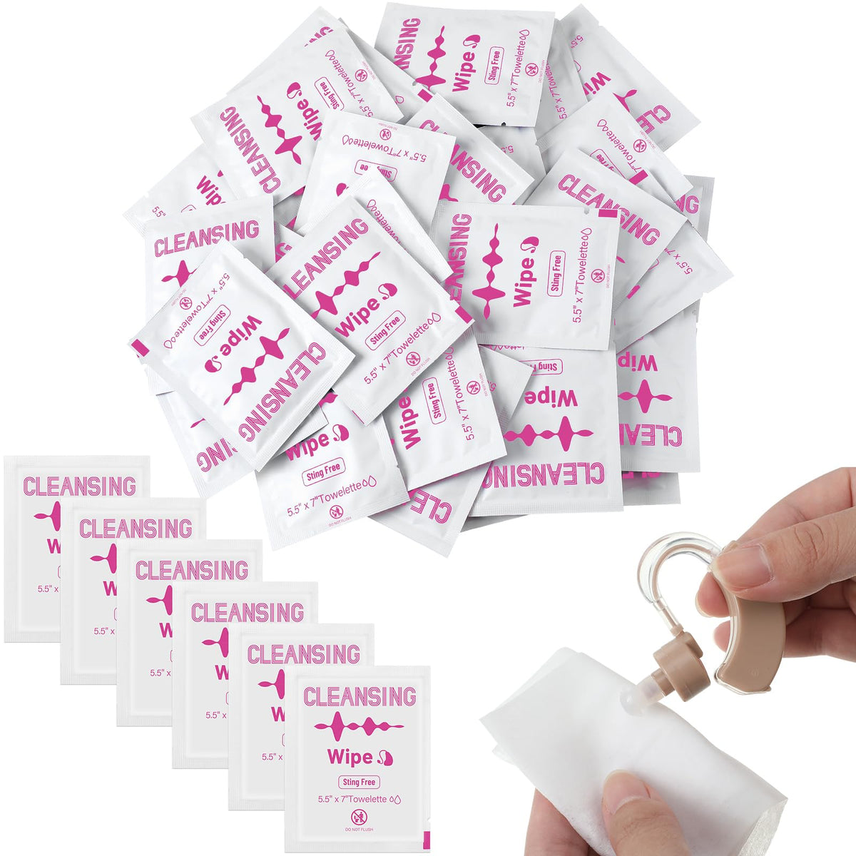 Lingette Timgle pour aides auditives, nettoyage doux et pratique.