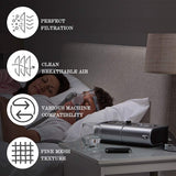 Filtre Timok CPAP Remsed S9: réduction des particules et entretien du matériel.