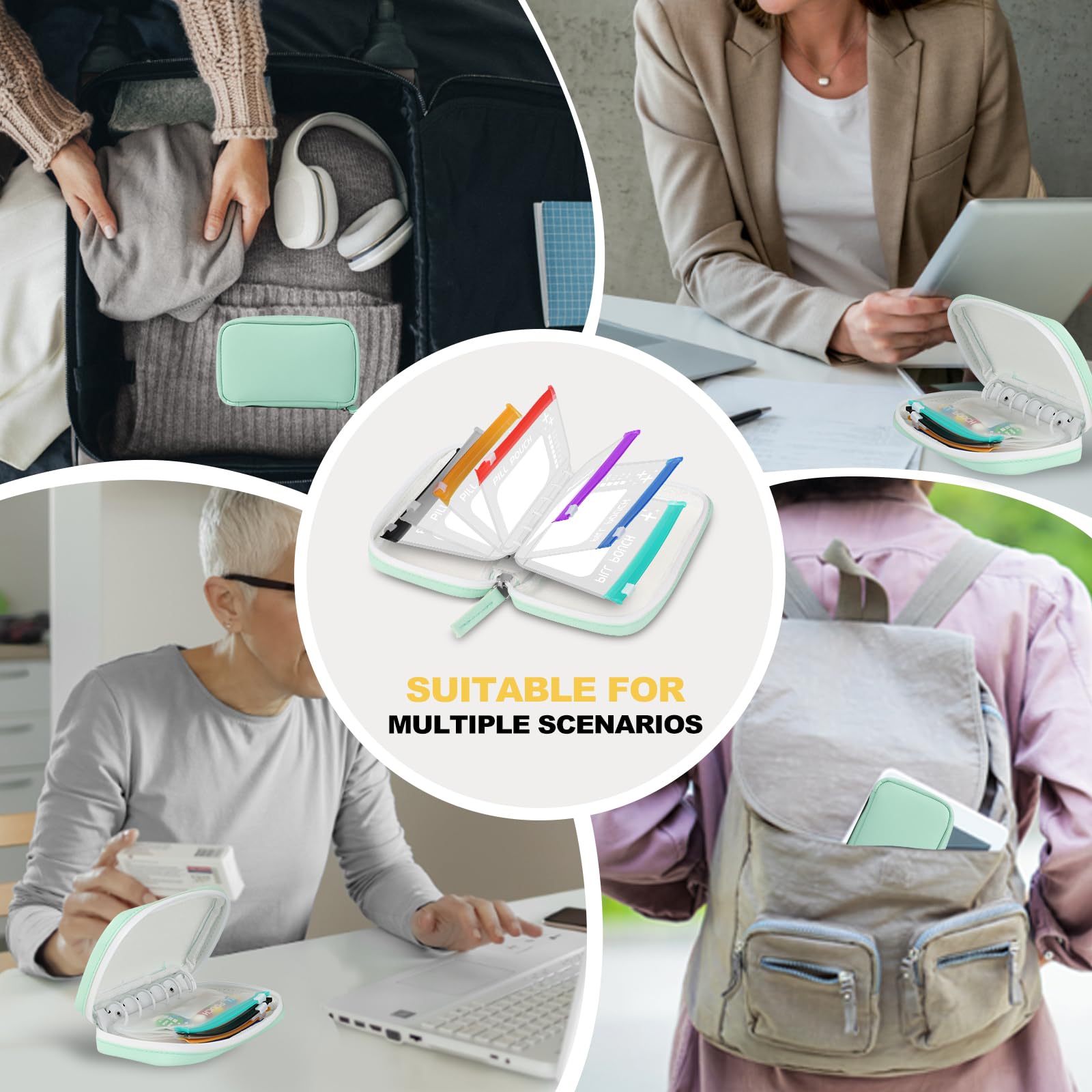 Timueetech A7: solution portable pour rangement hebdomadaire des médicaments.