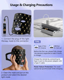 Bandes reglables et protections oculaires en silicone améliorant le confort.