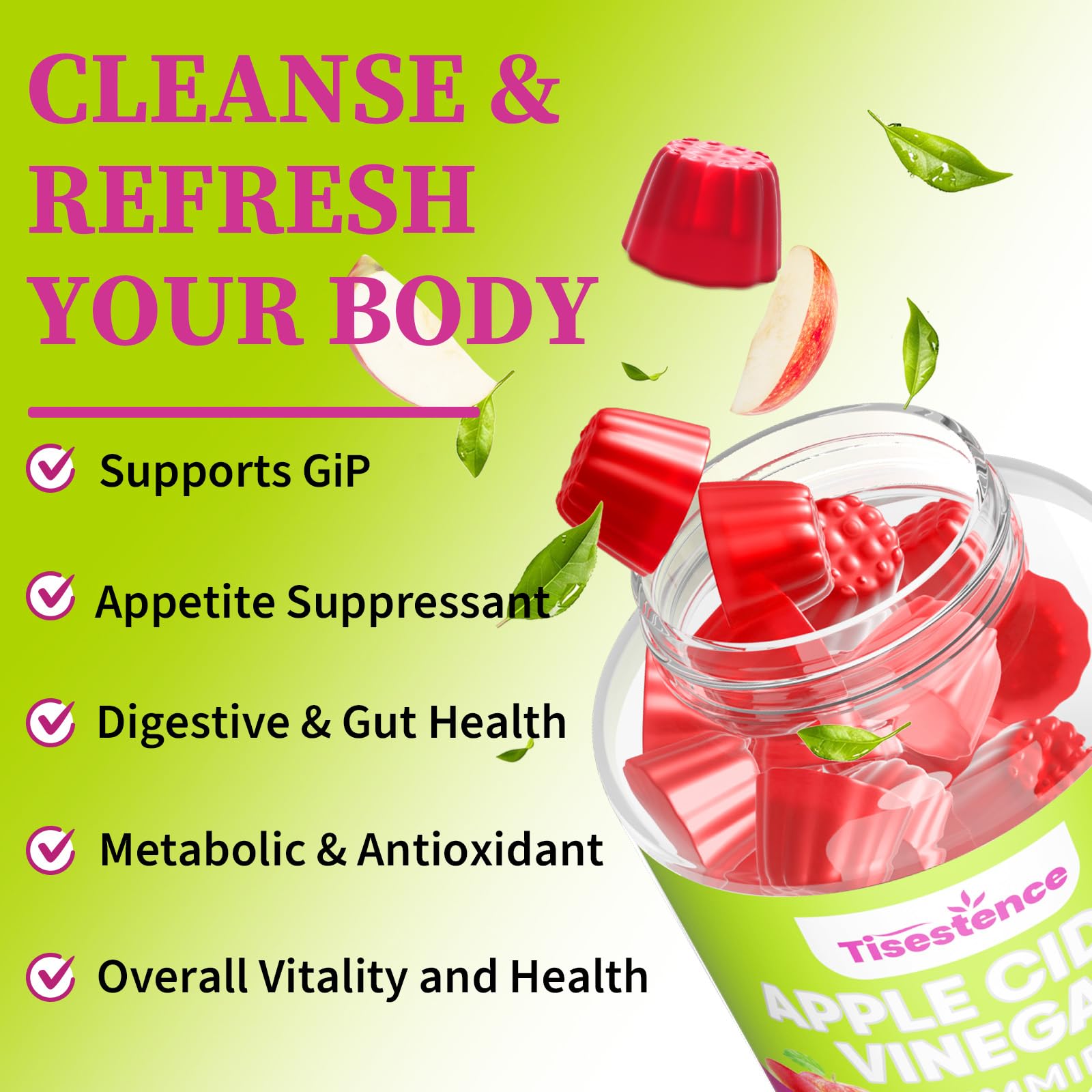 Gommes Tisestence avec the vert, boost metabolique potentiel.