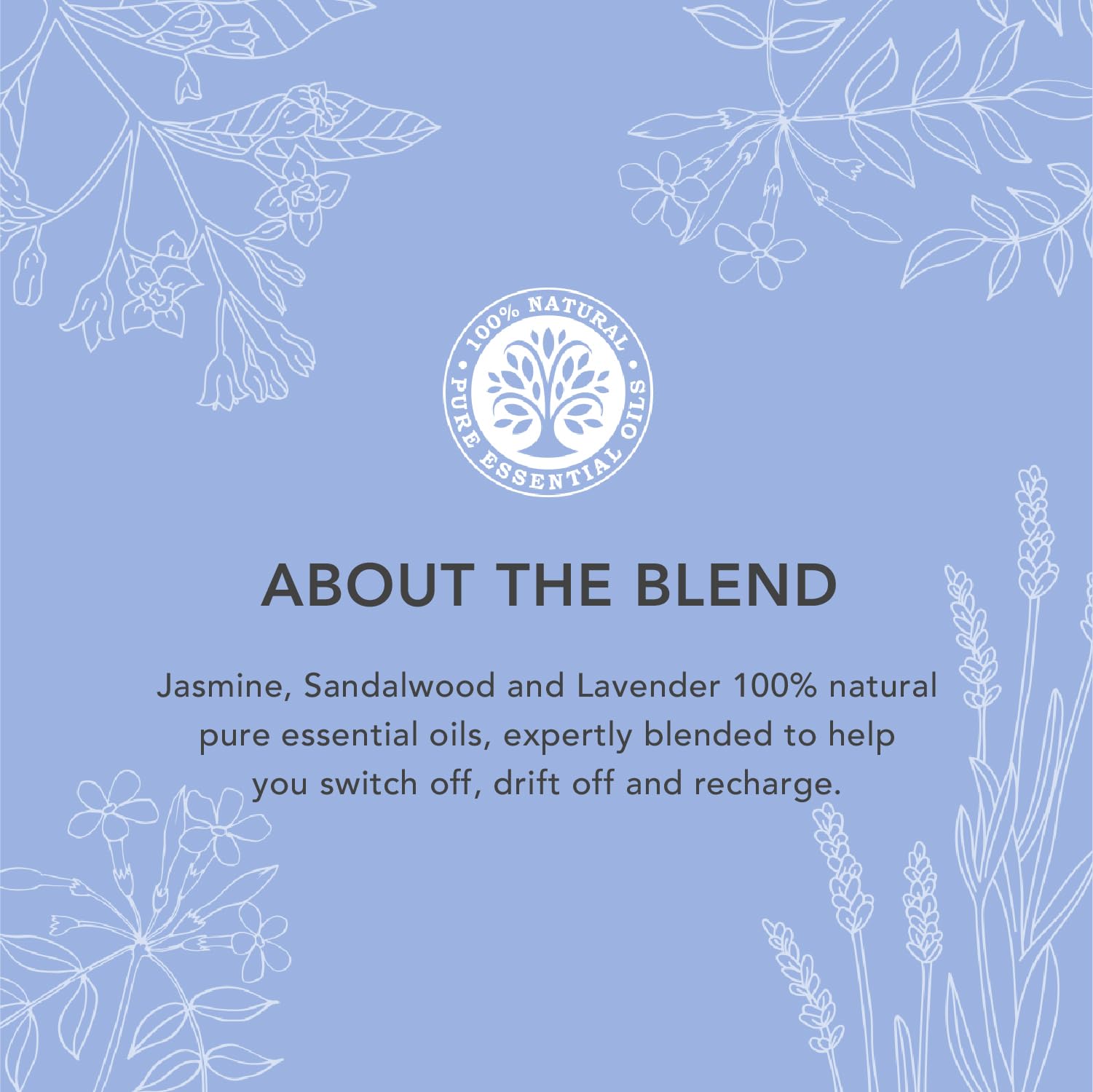 Étiquette du packaging Tisserand-brume-sommeil-100ml, design apaisant pour la chambre.
