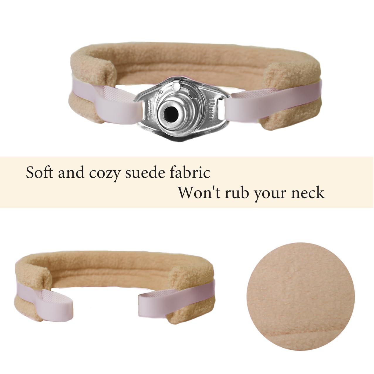 Flanelle douce pour attache-trachéostomie, réduction de l'irritation cutanée.