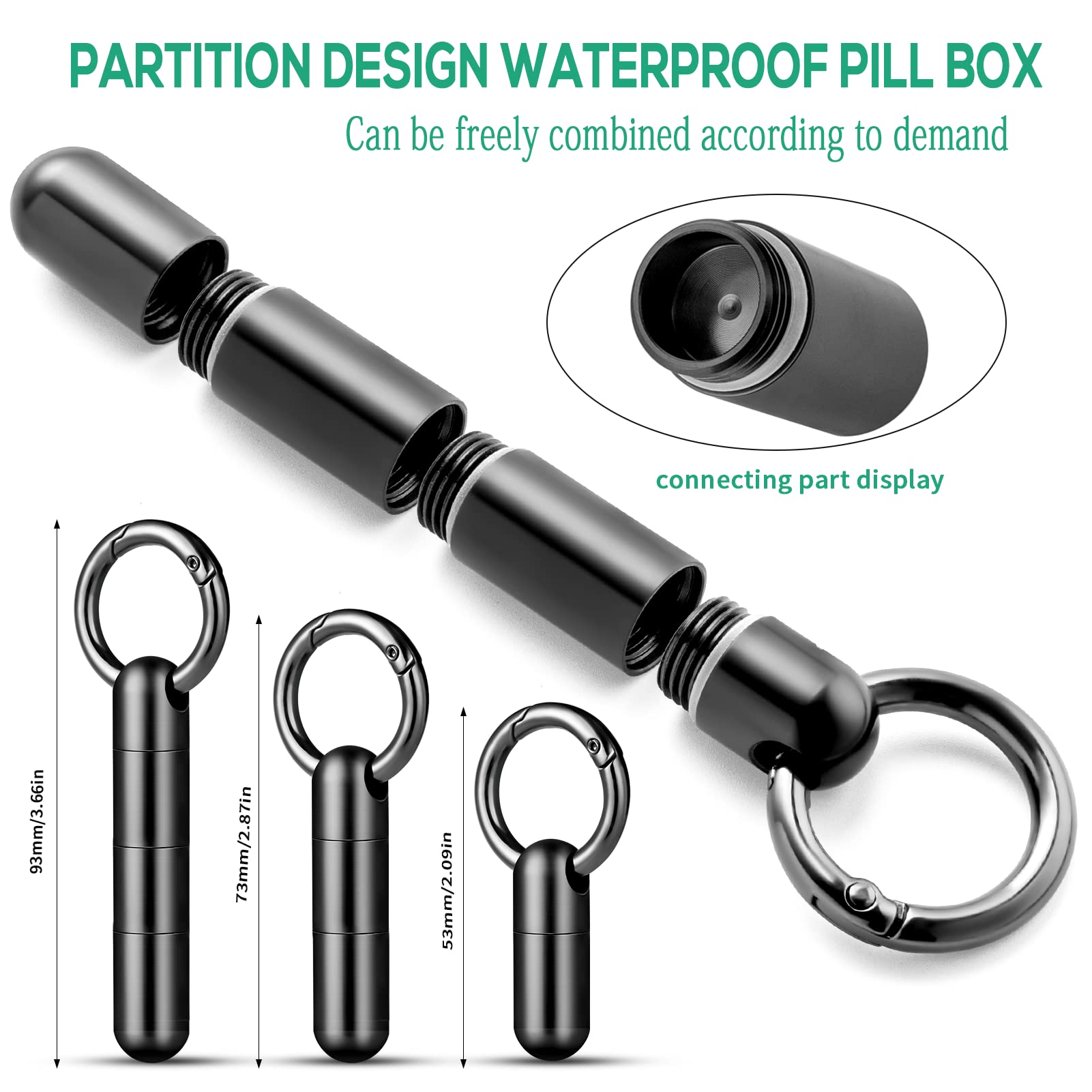 Boîte pilules TISUR à 2 compartiments, rangement flexible et pratique.