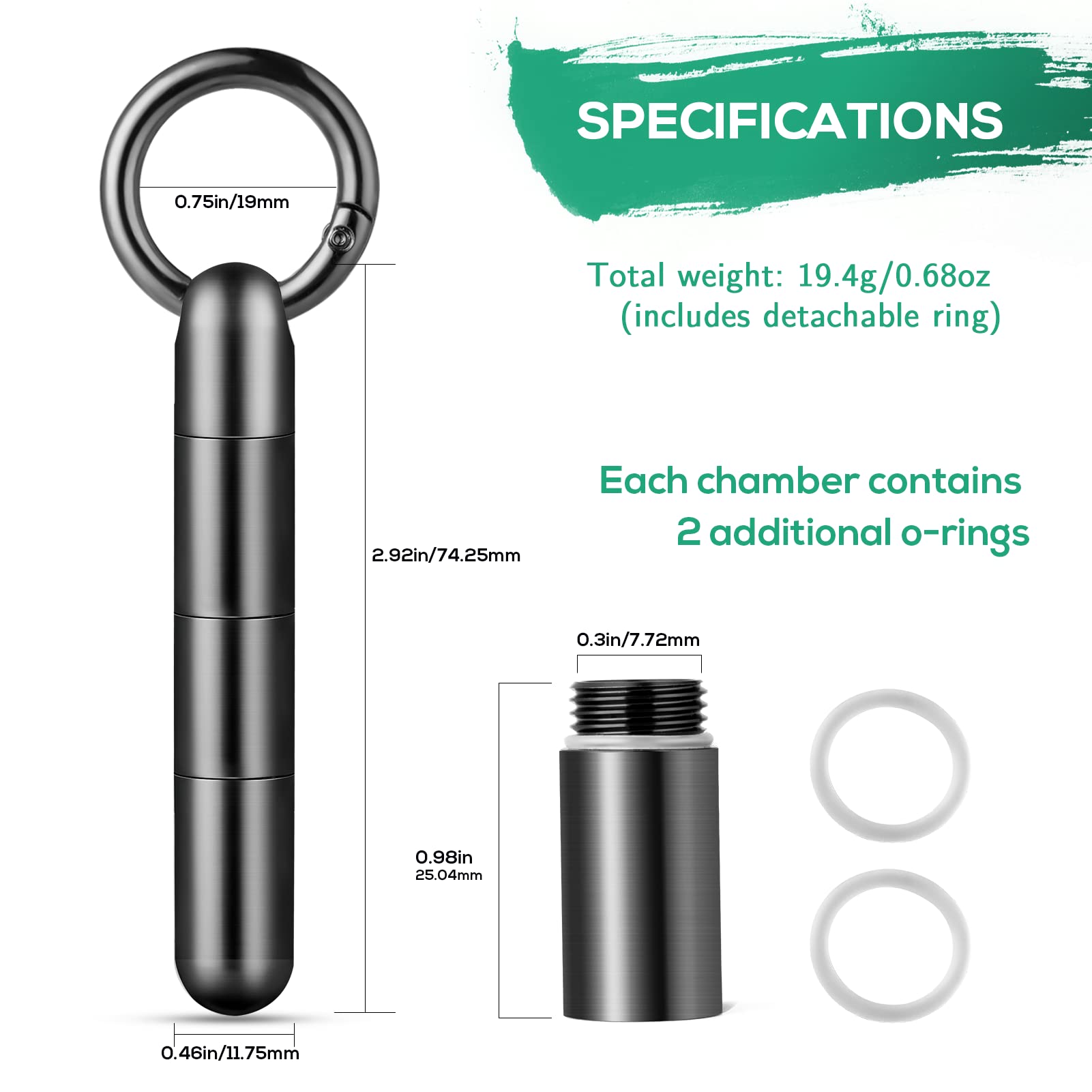 Etui étanche TISUR pour pilules, protection contre l'humidité en extérieur.