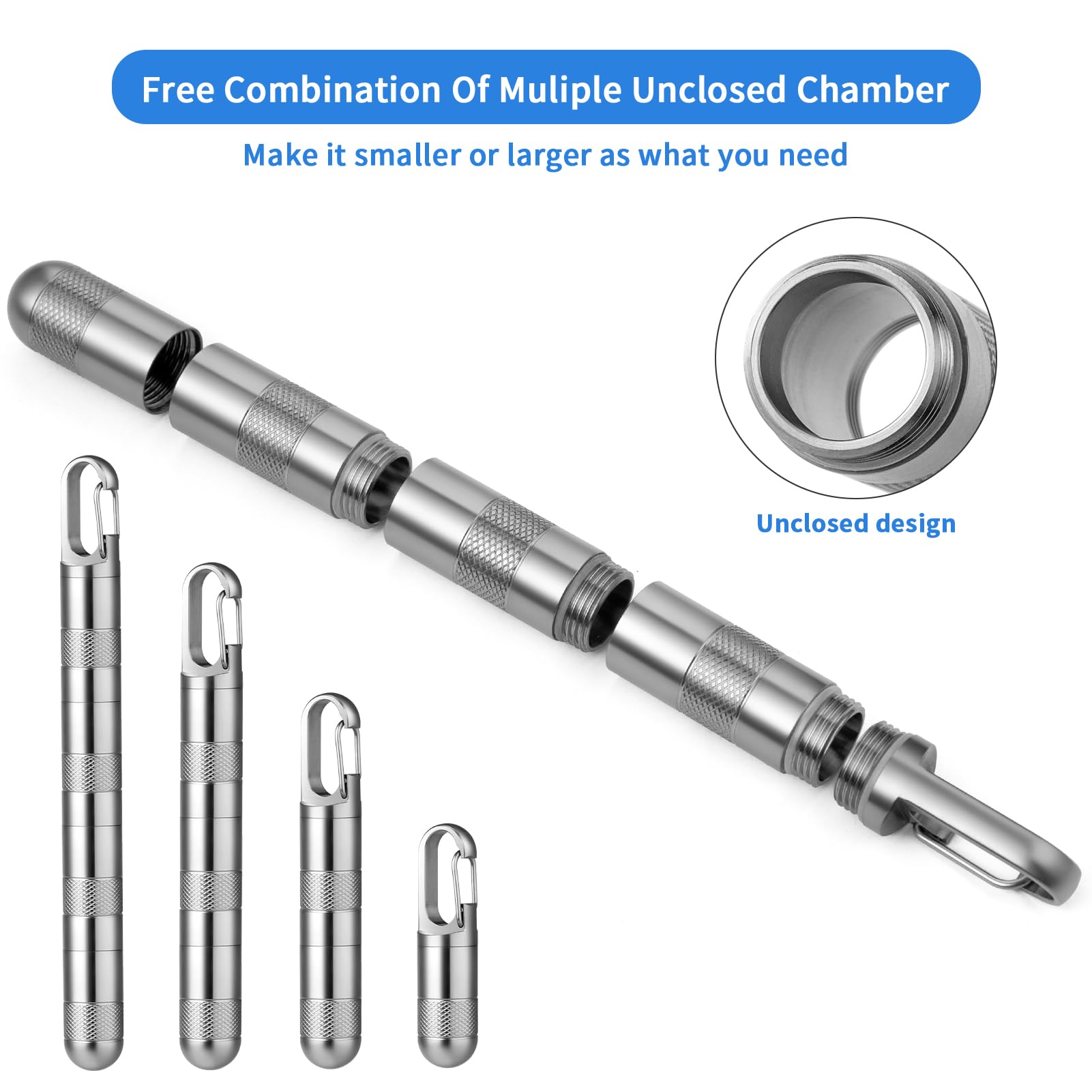 Étui TITANIUM compact TISUR avec diamètre intérieur 11 mm, idéal voyage