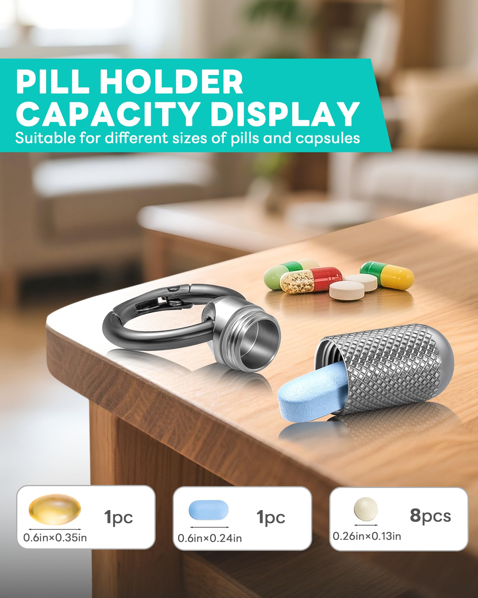 Etui-pilules TISUR, rangement discret pour petits objets essentiels.