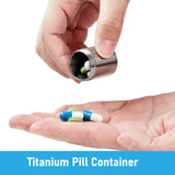 Etui TISUR pilules titane etanche protege contre l humidite.