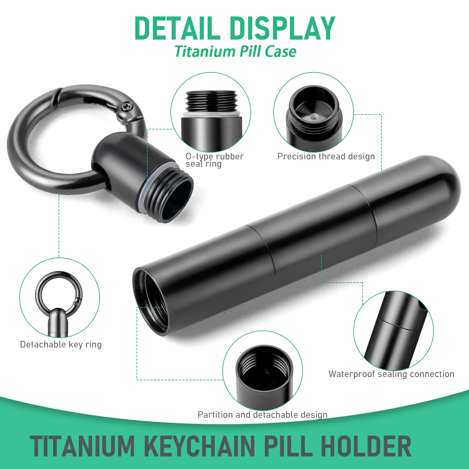 Porte-clés TISUR, pilules compactes, accessoire portable pour le quotidien.