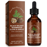 Gouttes Tiuedu noix noire et absinthe en bouteille, dosage pratique pour usage quotidien.