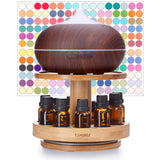 TJ.MOREE diffuseur-carrousel en bambou, rangement élégant pour huiles essentielles.