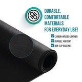 TJK Health Tapis Grounding surface cuir vegan infusé au carbone: douceur durable.