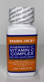 TJ’s Vitamine C Complex – étiquette lisible indiquant 500 mg par comprimé.