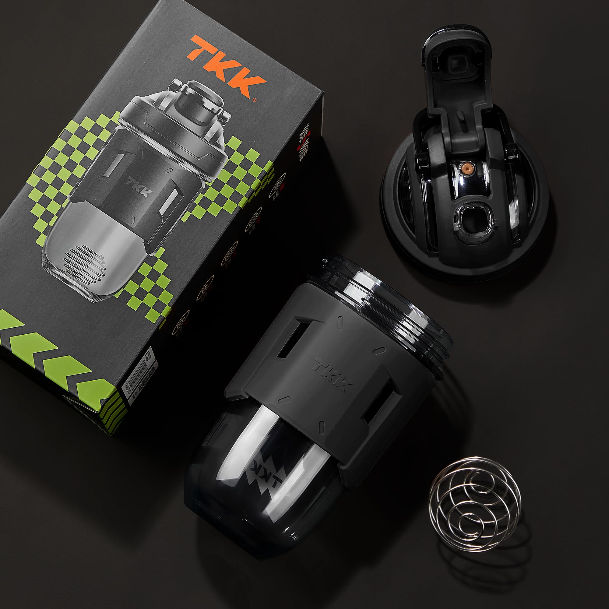 Balle mélangeuse inox 316 sur gourde TKK pour mélanger sans grumeaux