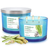 TLNFHRPI duo de bougies 14oz, verre bleu cobalt, diffusion homogène pour soirées cosy.