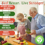 TM NATURALS Quarante ingrédients entiers, mélange de fruits et légumes pour vitalité.