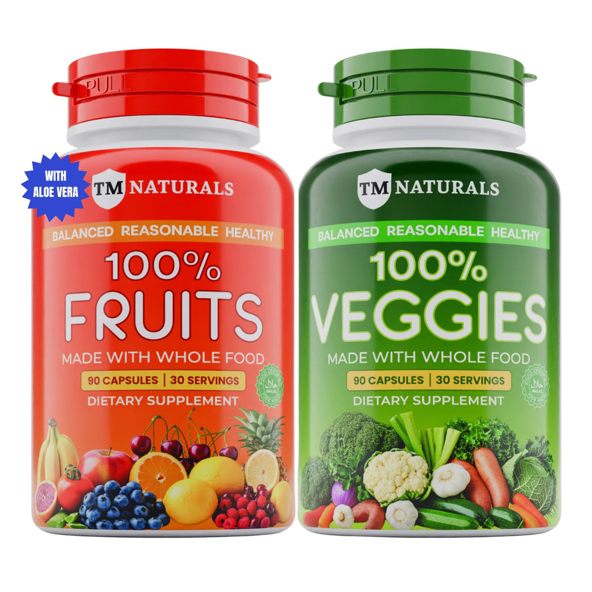 TM NATURALS Bouteille fruits et légumes, soutien pratique de votre apport quotidien.