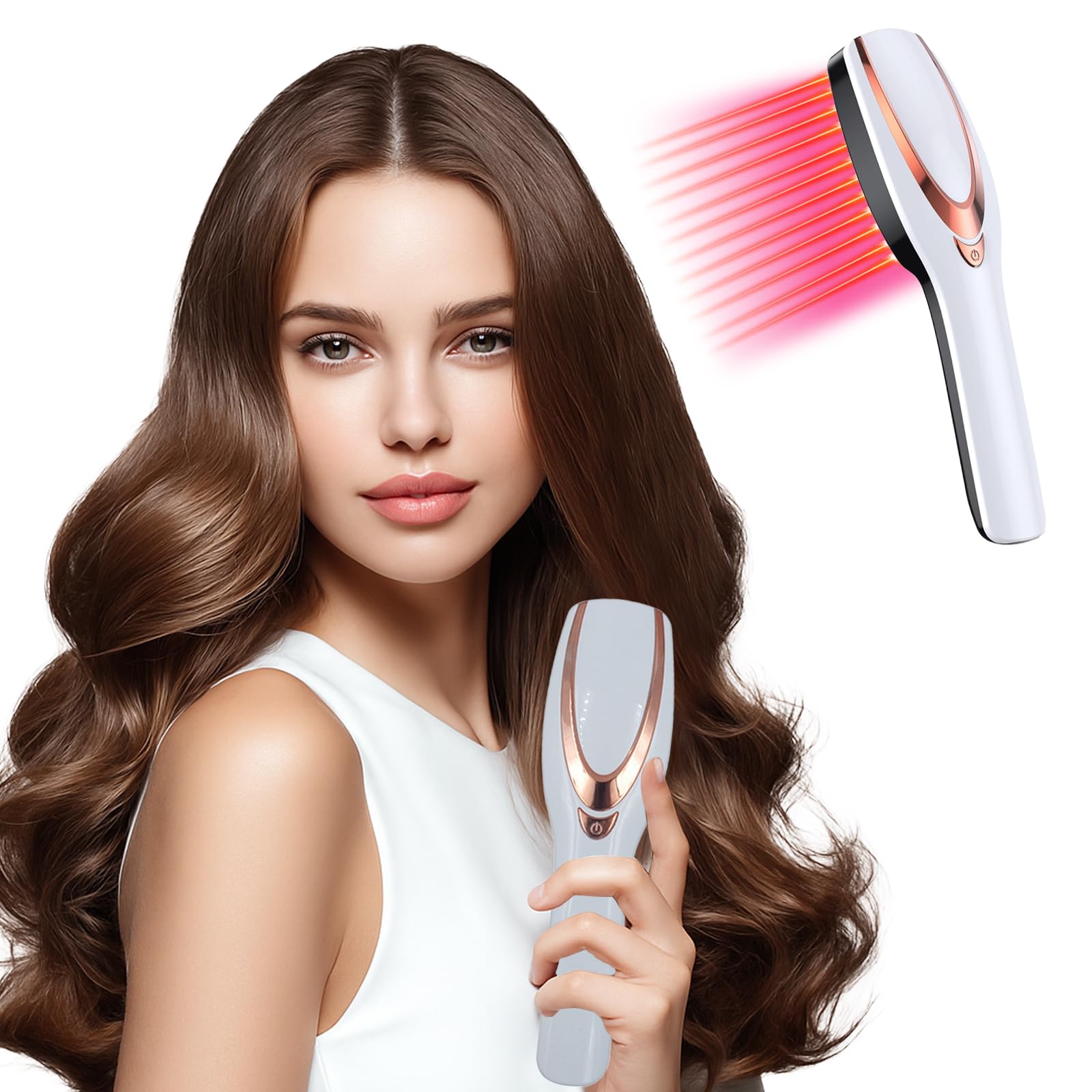 TMOSSO brosse lumière rouge pour cheveux, stimule le cuir chevelu et densifie les cheveux.