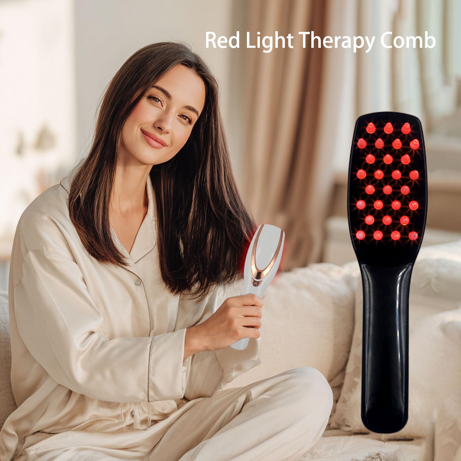 TMOSSO thérapie lumière rouge, densifie visiblement les cheveux et apaise le cuir chevelu.
