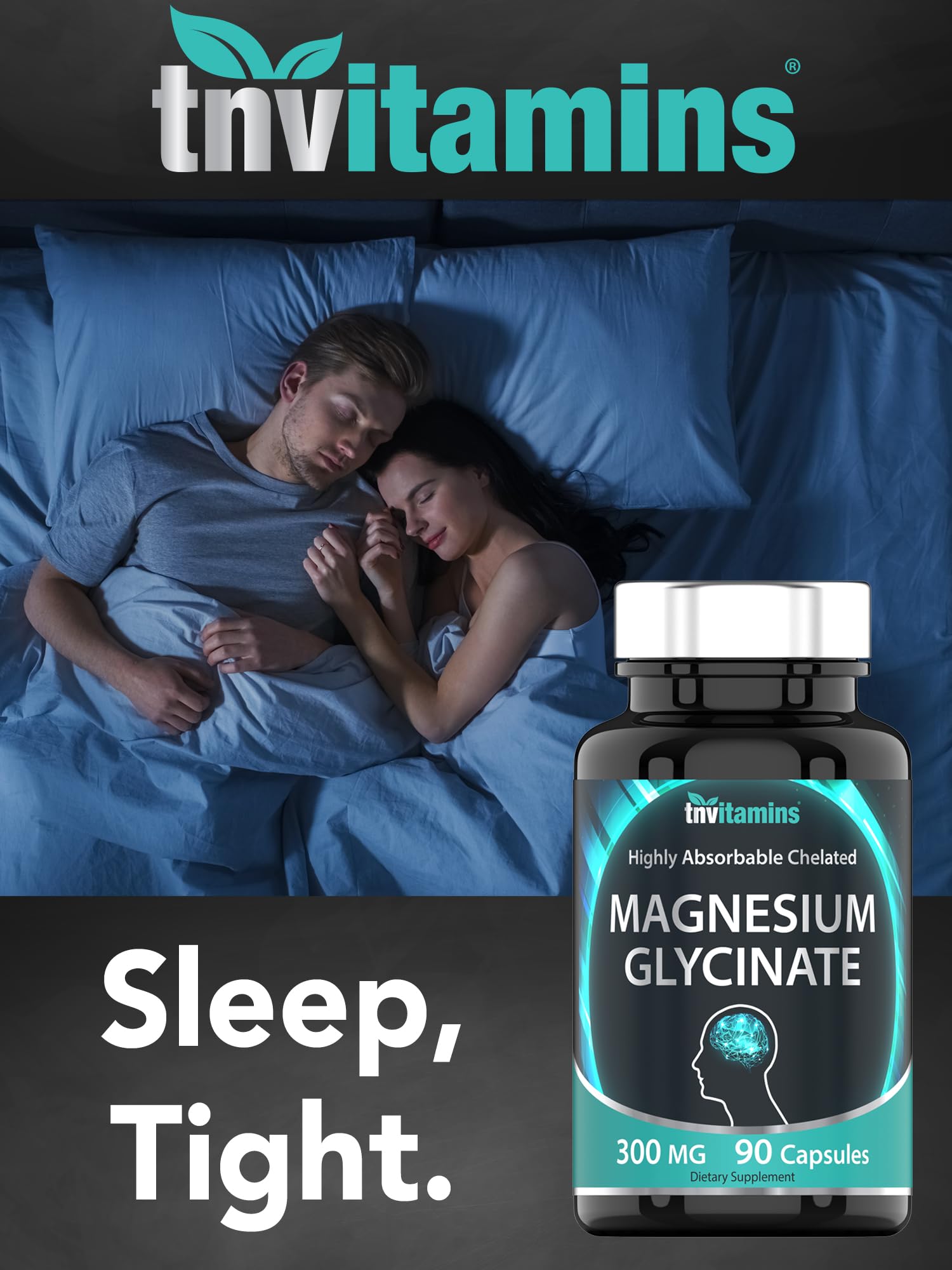 tnvitamins Magnésium Glycinate - Sans allergènes et sans OGM.
