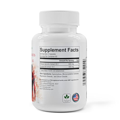 Todicamp Tongkat Ali 1000 mg, capsules faciles à avaler pour l’entraînement