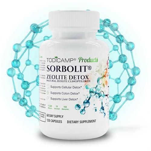 TODICAMP Zéolite Detox Sorbolit – bouteille scellée pour une routine détox quotidienne.