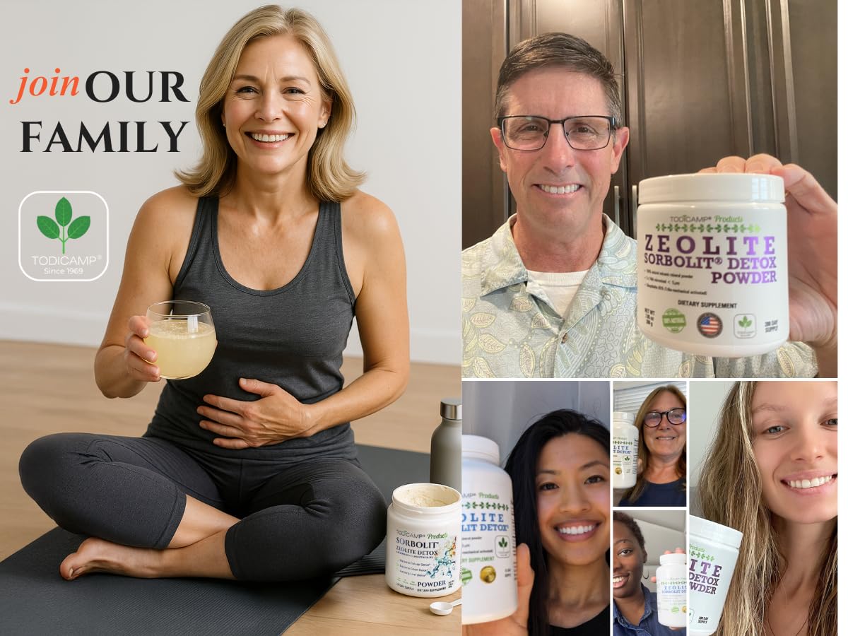 TODICAMP Zeolite Detox Sorbolit — composition naturelle pour détox potentielle.