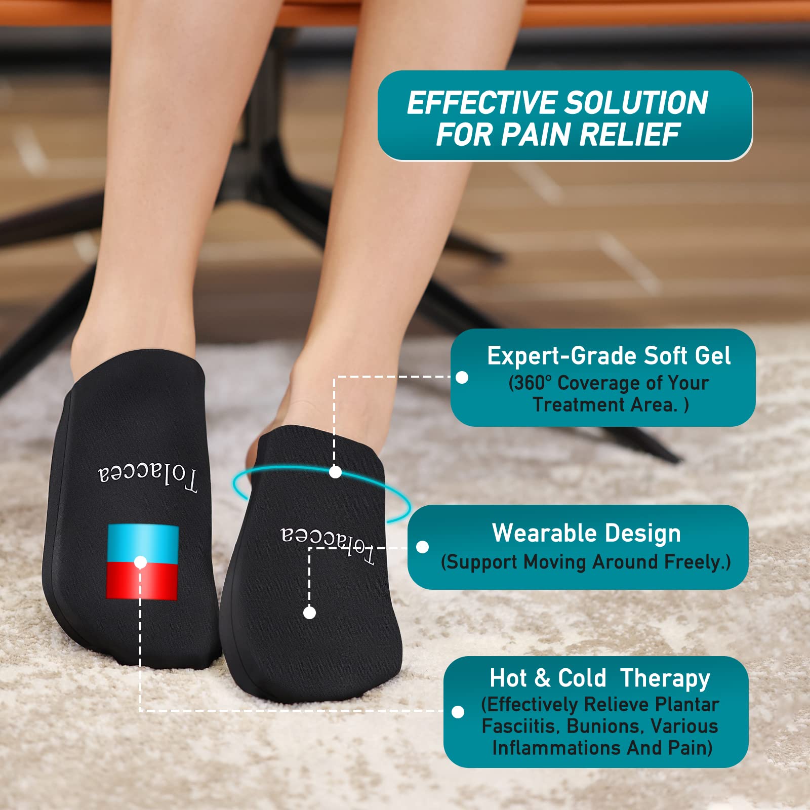 Tolaccea utilisation sans attache pour un maintien mains libres.