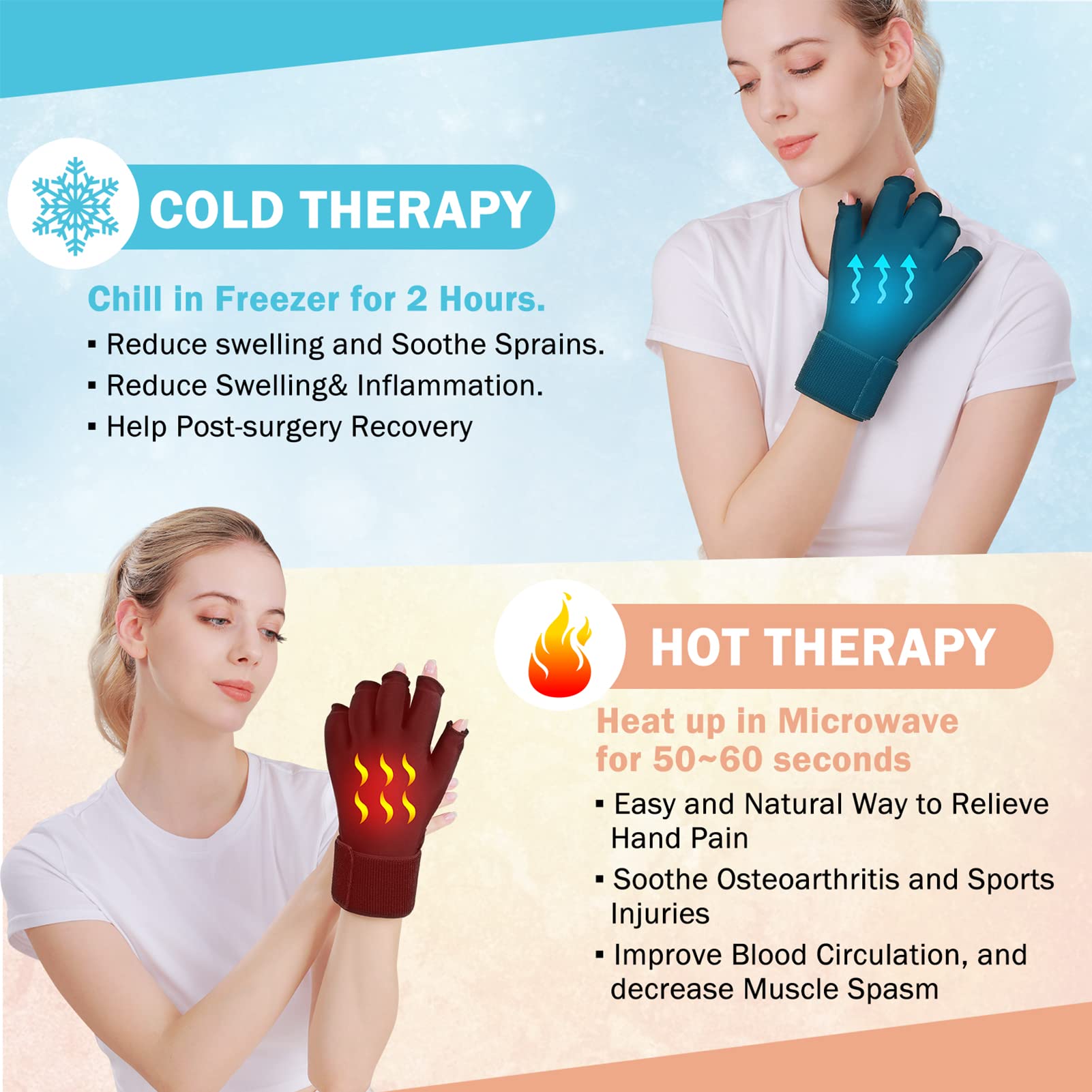 Tolaccea gant glace doigts ouverts: permet de continuer à utiliser des appareils.