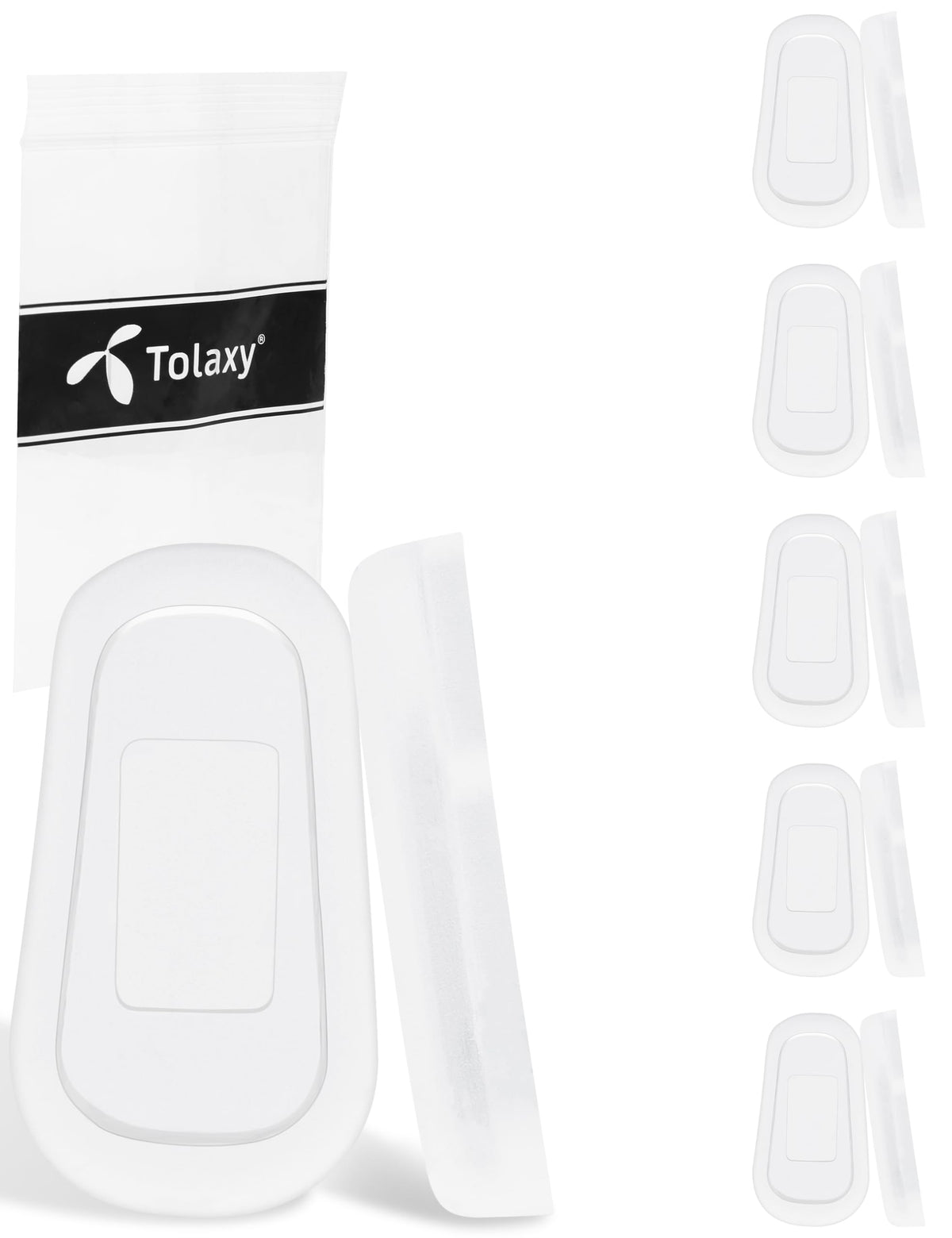 Tolaxy cache-nez rectangulaire clair à enfiler, répartition de pression confortable.
