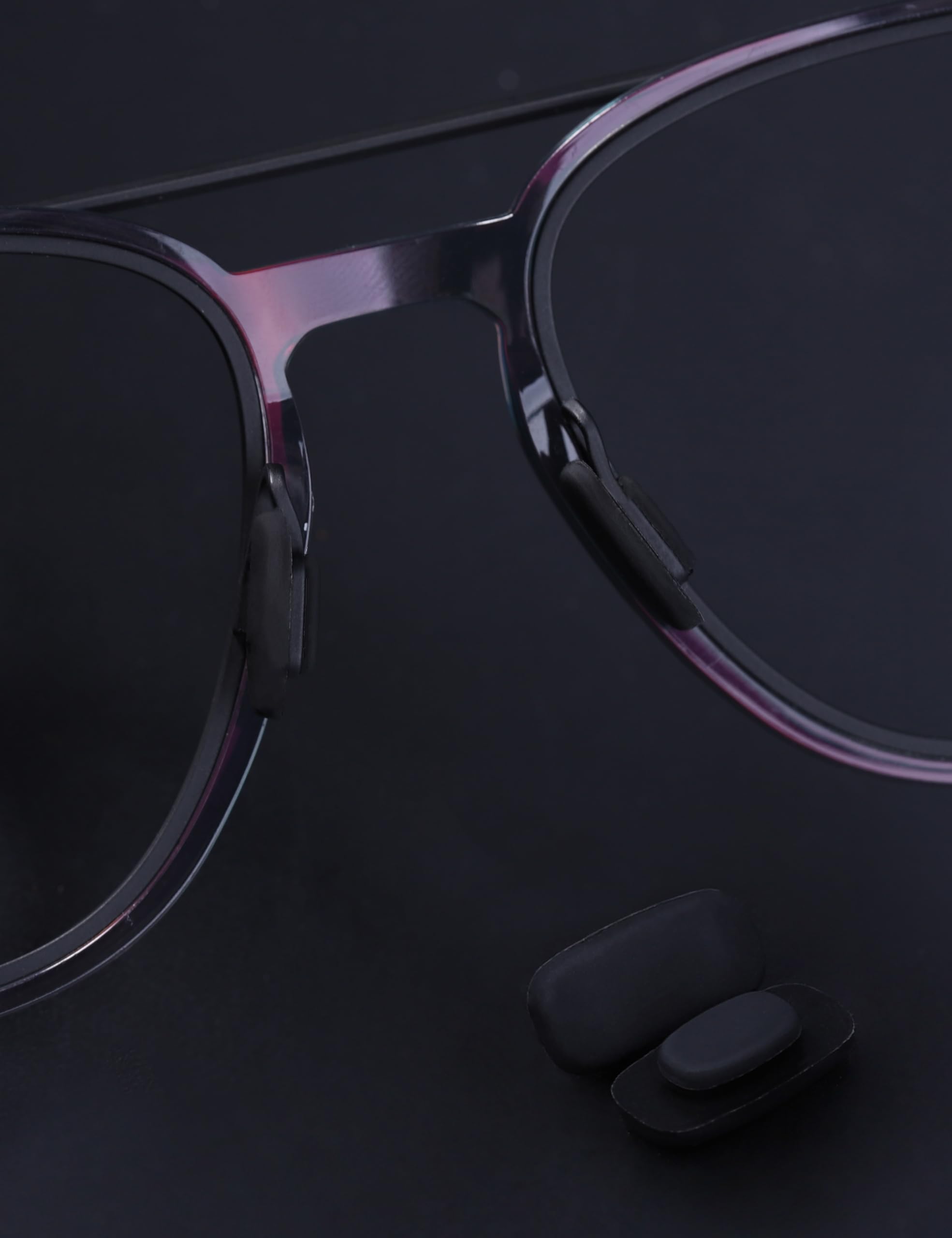 Tolaxy coussinets nez silicone noirs pour Fernandina, réduction du frottement et port prolongé.