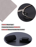 Tolaxy coussinets nez silicone noirs pour Flagler, confort discret et ajustement fiable.