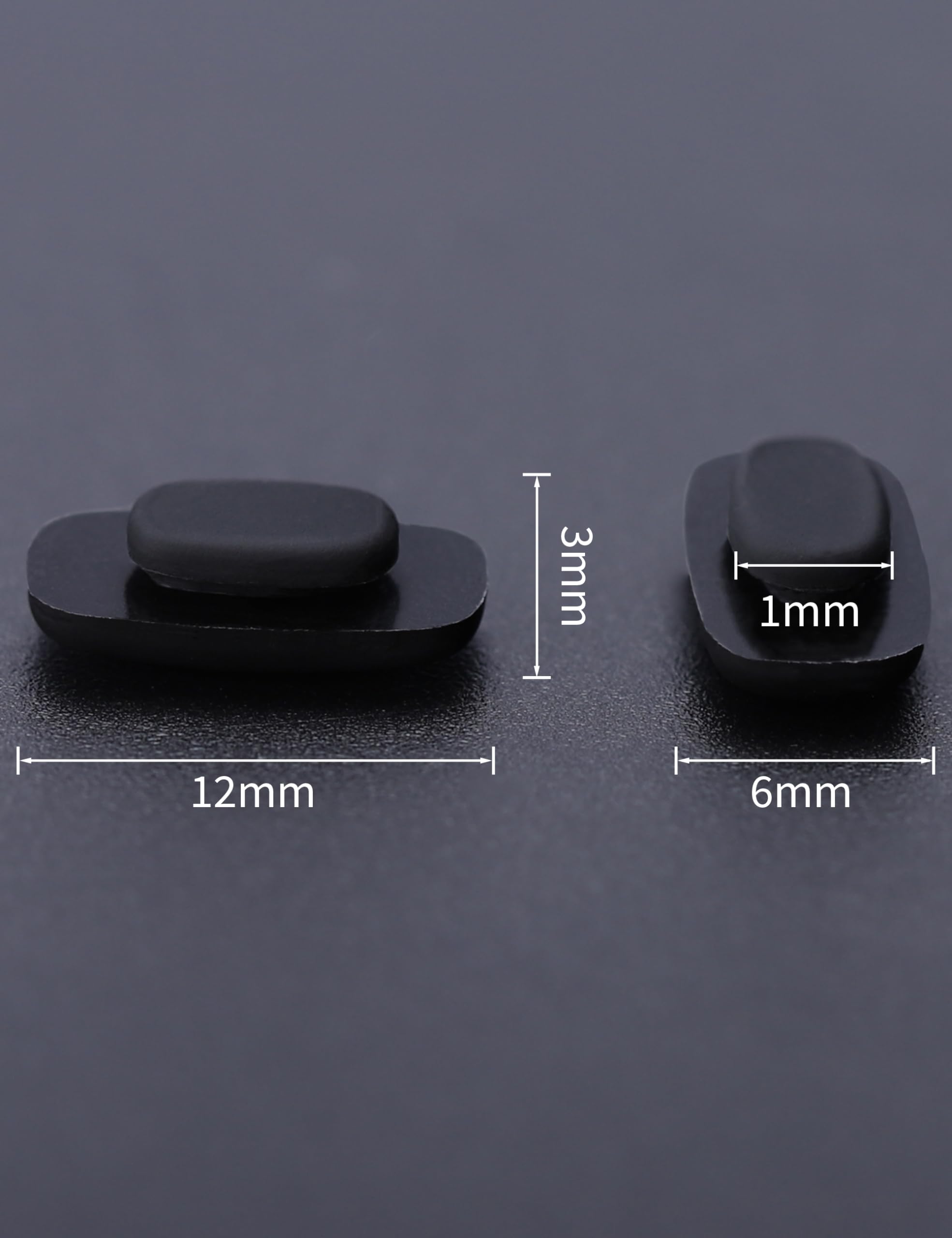 Tolaxy coussinets nez silicone noirs pour Ponce, installation rapide et sans outil.