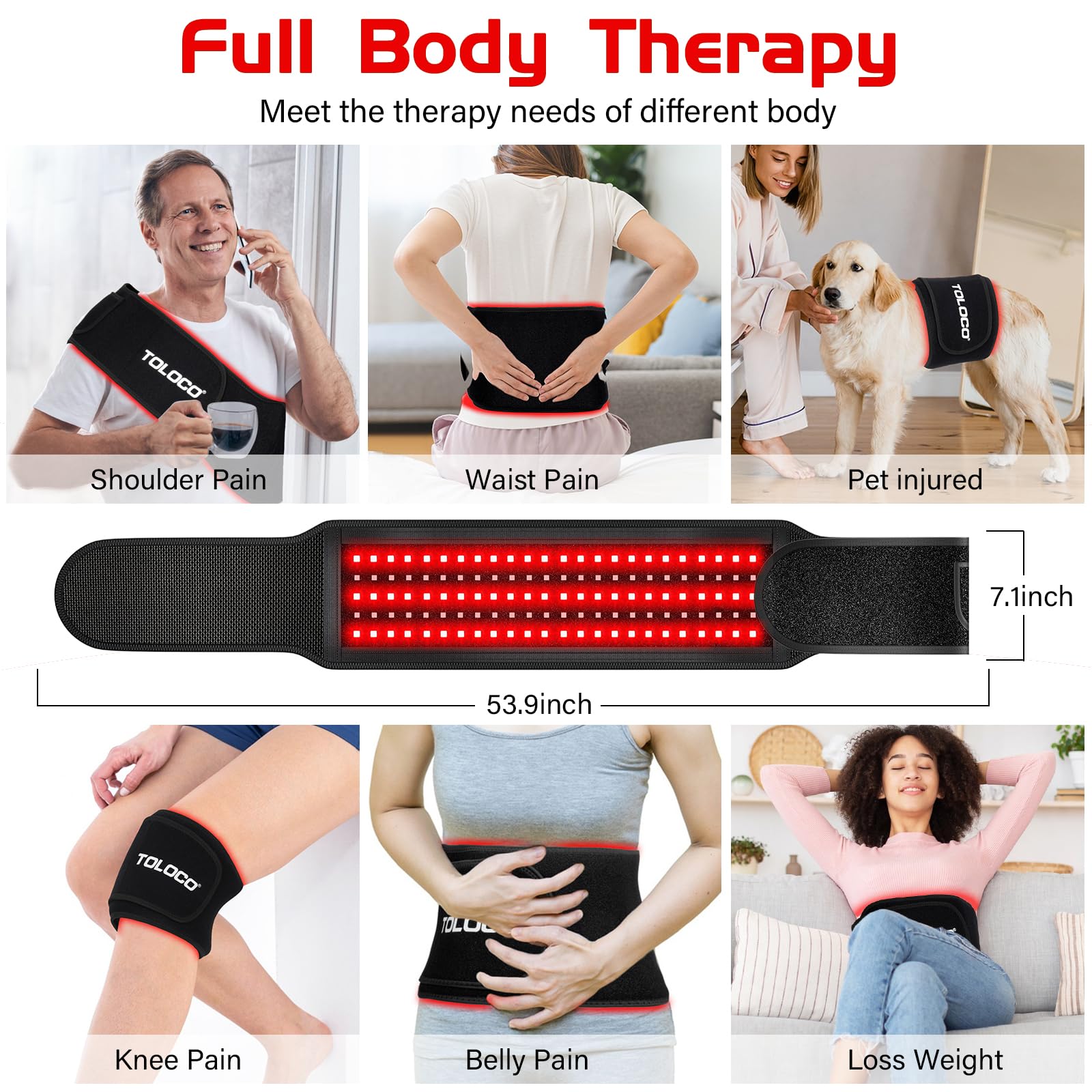 La thérapie Toloco couvre le corps entier du cou aux pieds.