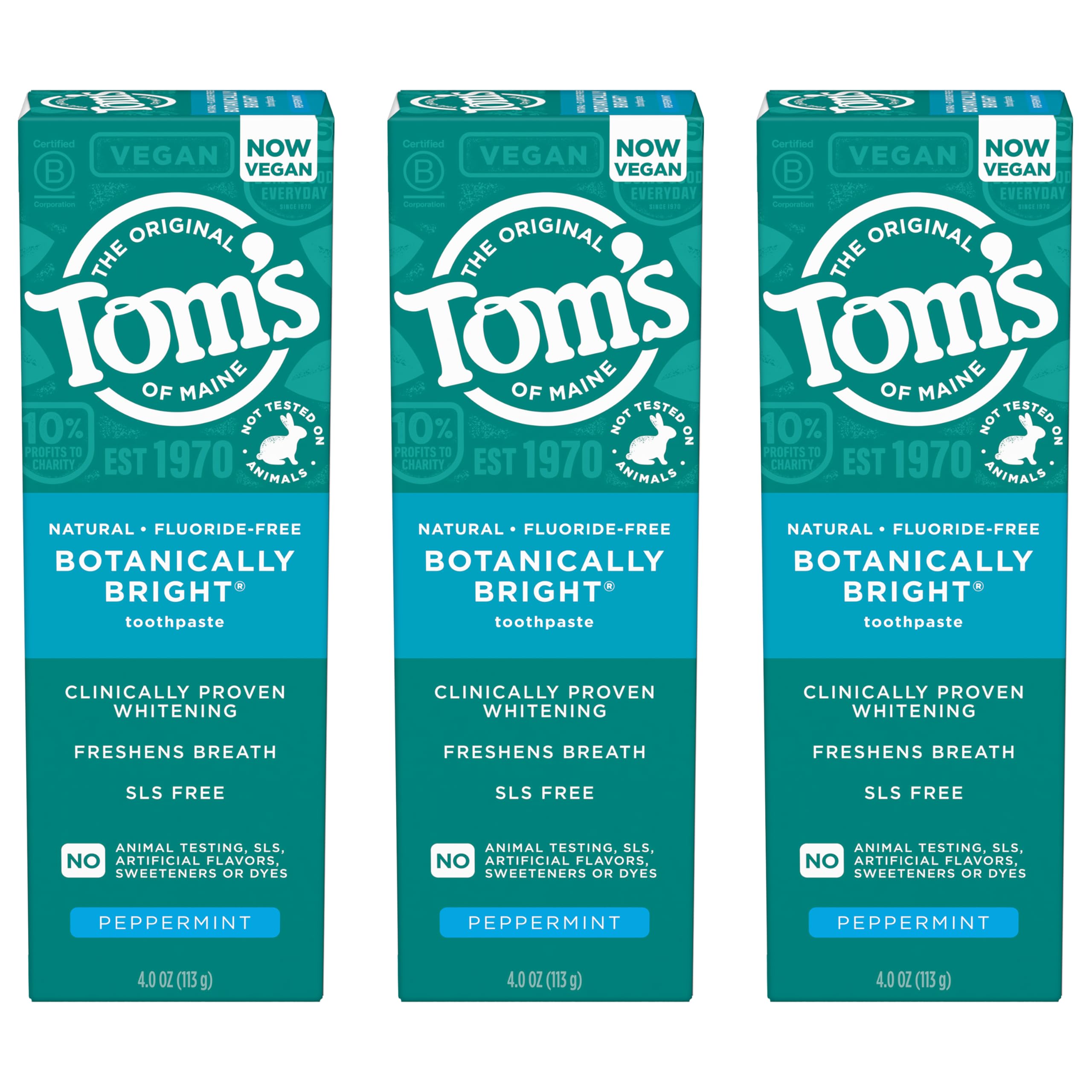 Tom's of Maine Botanically Bright menthe fraîche, expérience de brossage rafraîchissante.