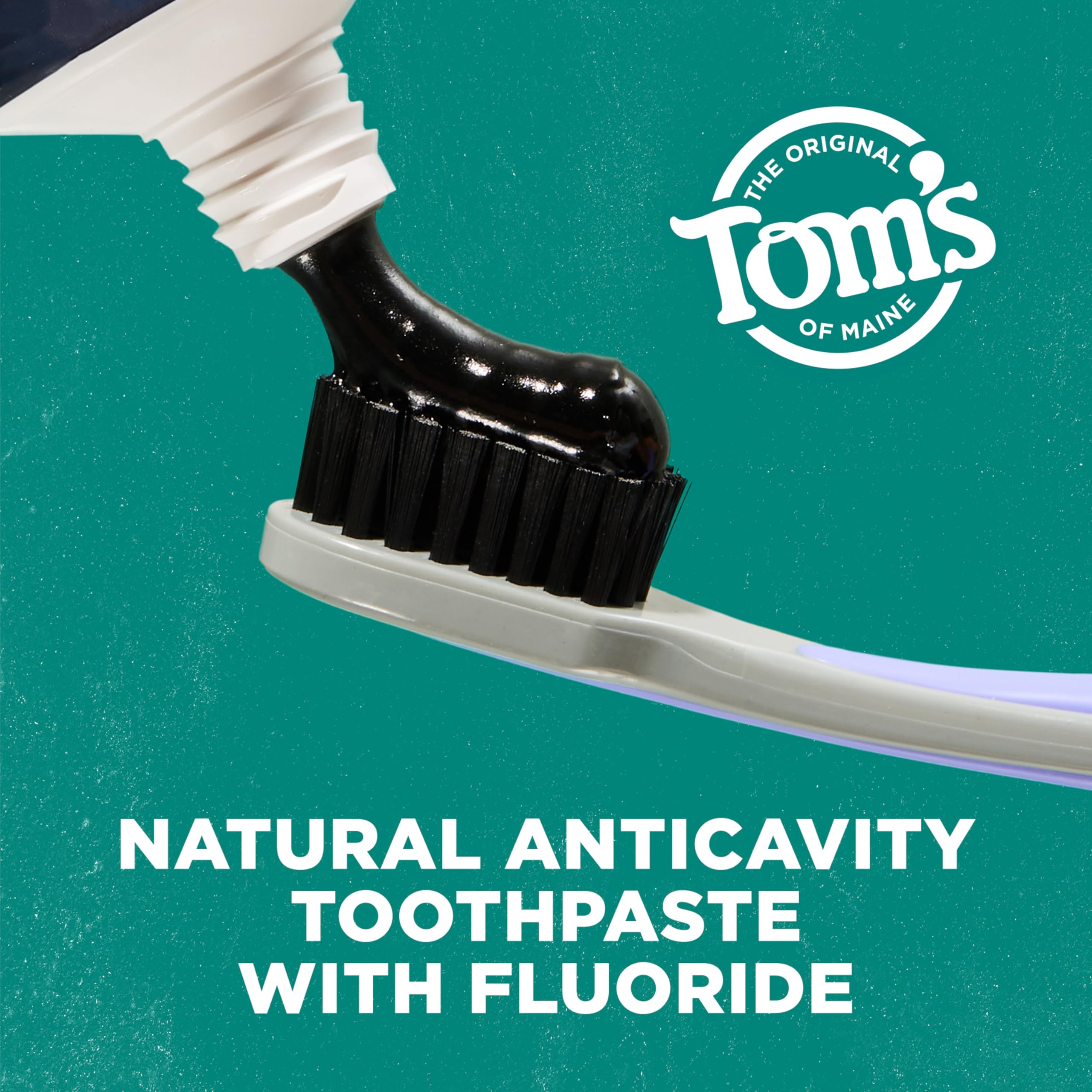 Tom's of Maine dentifrice charbon actif menthe, tube 2, améliore la blancheur des surfaces dentaires