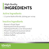 Goût poisson apprécié par les chats, Lysine en poudre Tomlyn.