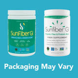 Verre avec Sunfiber GI Tomorrow's Nutrition qui se dissout rapidement sans changer le goût.