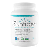 Sunfiber de Tomorrow's Nutrition, poudre prébiotique: soutien digestif via fibre soluble dans une boisson.