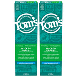 Tom's of Maine Wicked Fresh, emballage du tube recyclable, pratique et respectueux de l'environnement.