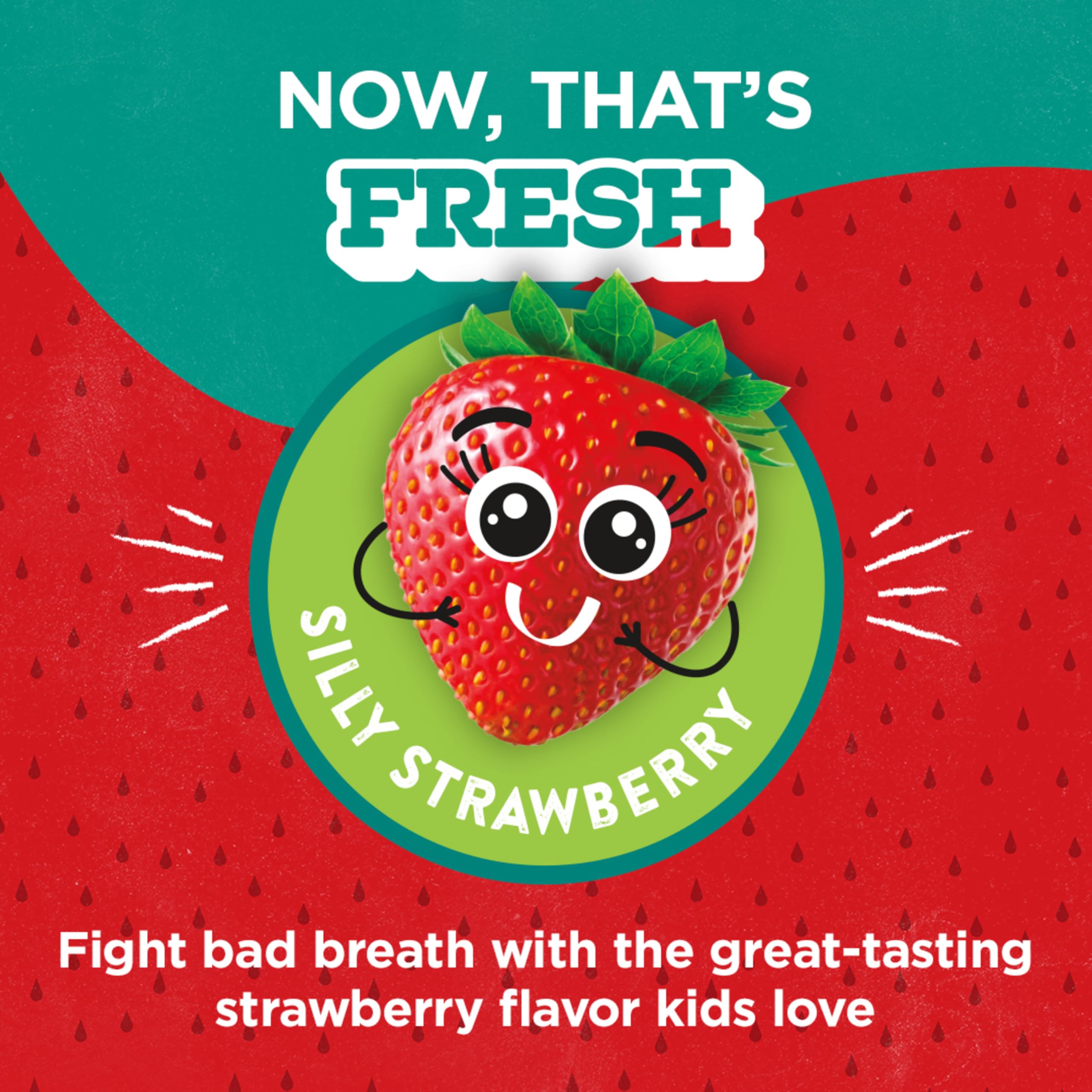 Goût fraise Silly Strawberry qui plaît aux enfants, rince-bouche Tom's of Maine.