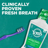 Tom's of Maine bain-bouche Wicked Fresh bouchon accessible, pratique pour rinçage rapide.