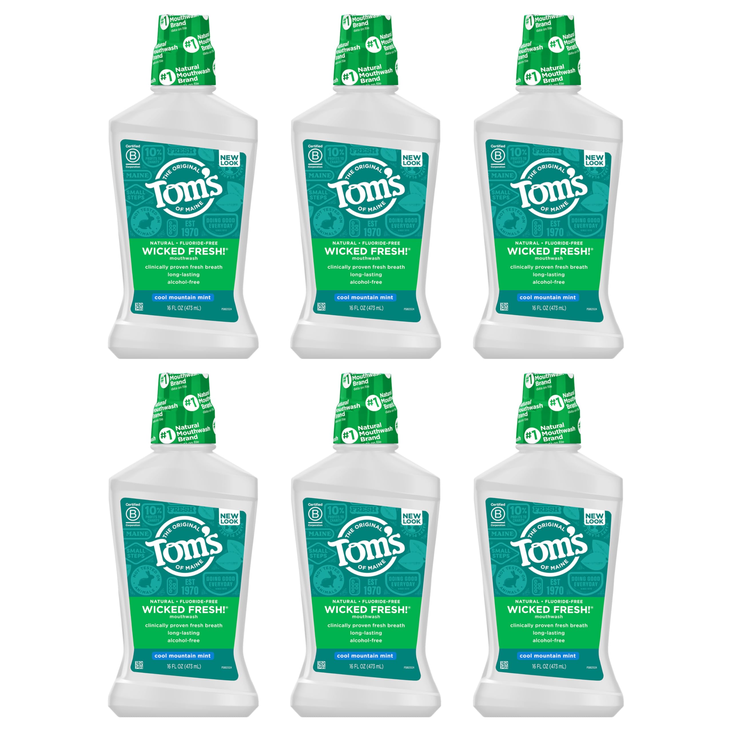Tom's of Maine bain-bouche Wicked Fresh logo B Corp, démarche responsable.