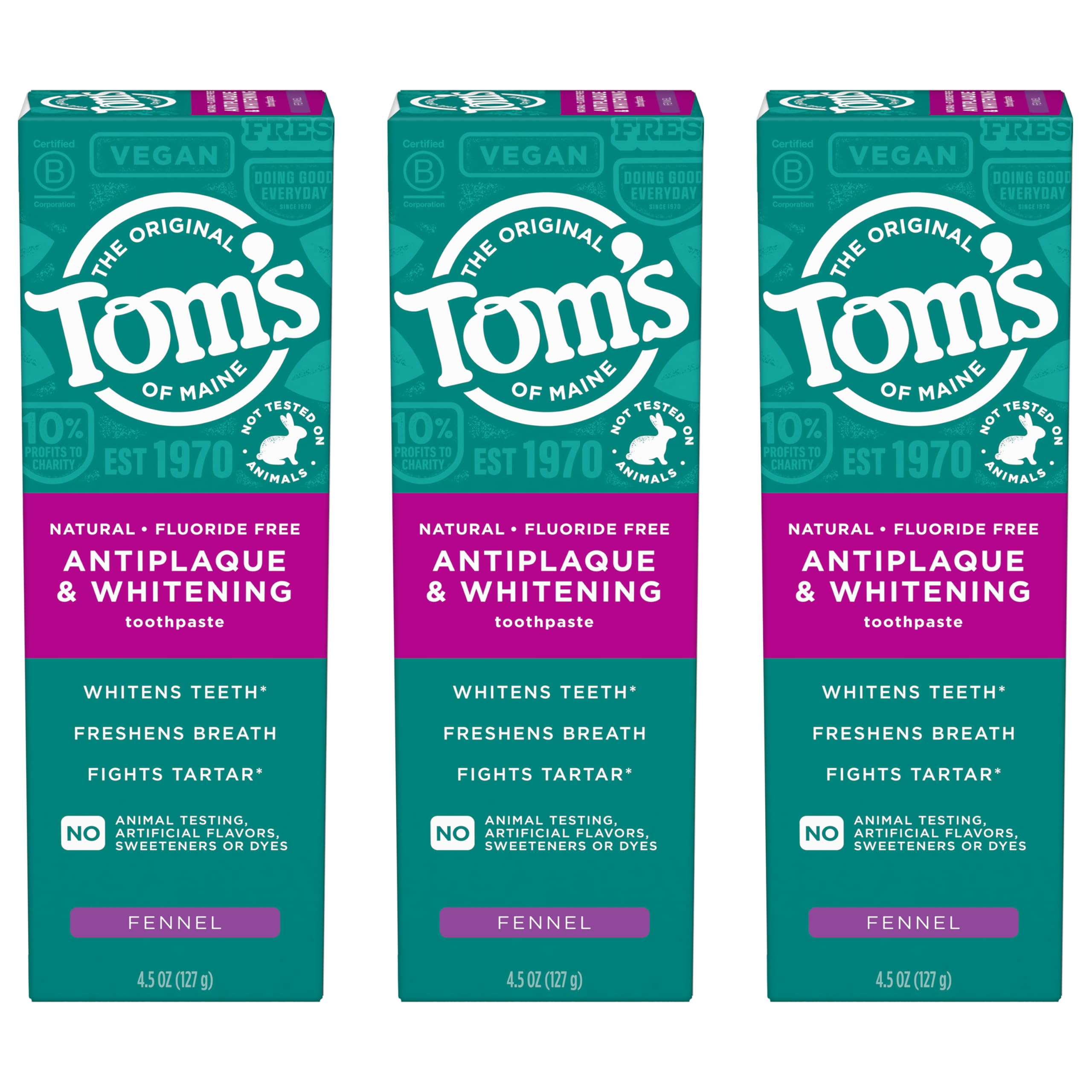 Tom’s of Maine sourire éclatant – brossez-vous pour un sourire frais et lumineux.