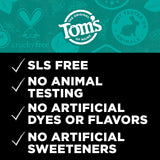 Tom's of Maine dentifrice charbon actif menthe, texture onctueuse pour un brossage doux.